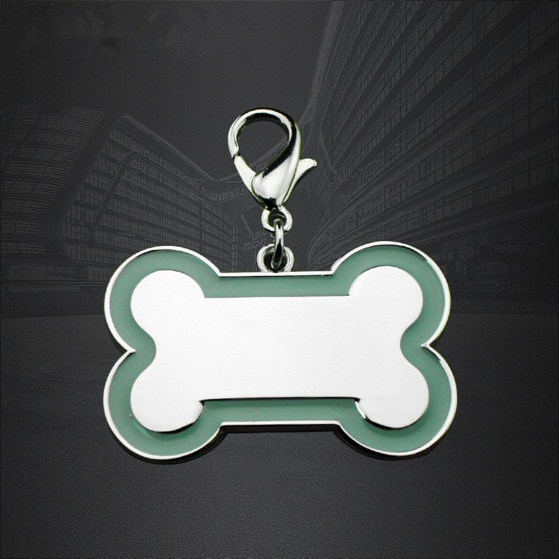 Aanpassen Zinklegering Dog Tags Bone Design Pet Tag met QR Code