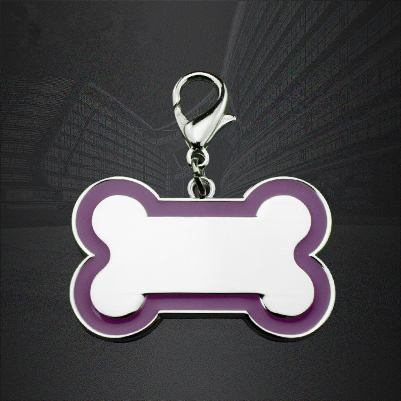 Aanpassen Zinklegering Dog Tags Bone Design Pet Tag met QR Code