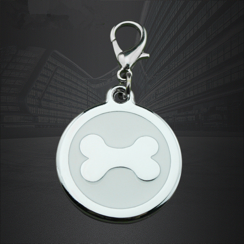 Dongguan Fabrikant Round Bone Adhesive Drip QR QR Dog Dog Tags