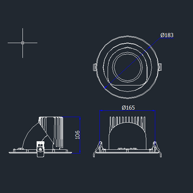 Gimbal naar beneden lichtpunt licht naar beneden gedraaid licht 30W