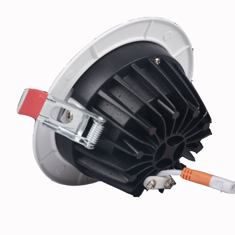 COB-downlight met een kleine matte cirkel in het midden van 3W tot 60W