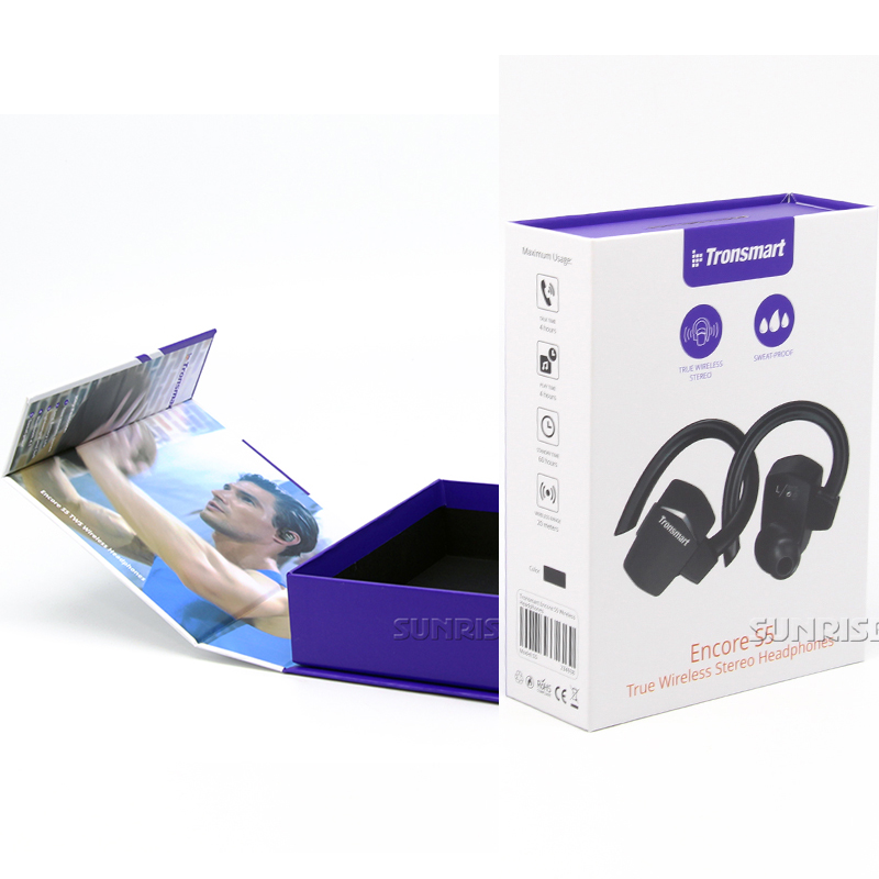 Aangepaste harde kartonnen magnetische oortelefoon verpakking geschenkdoos
