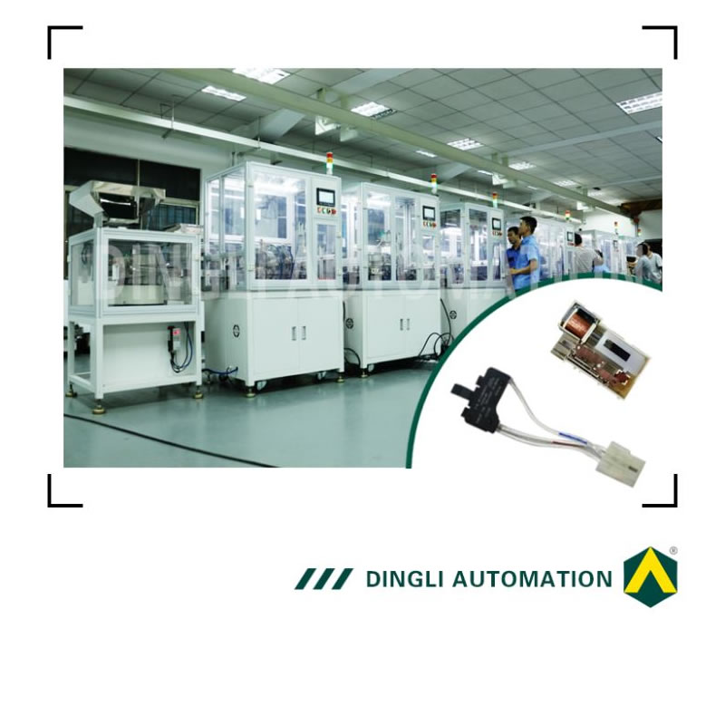 Automatische zelfsluitende solenoïde elektrische schakelaar assemblage machine