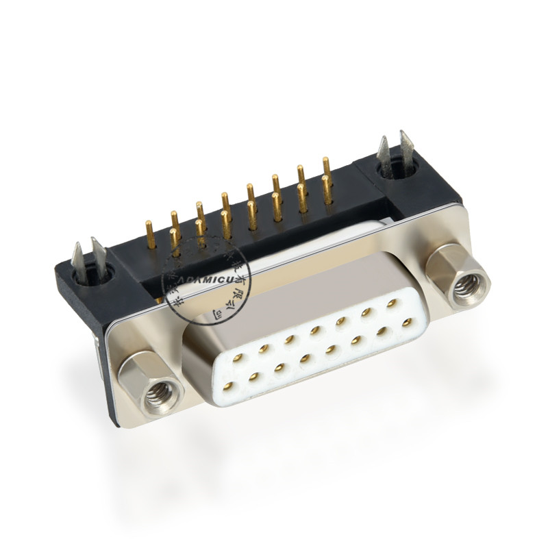 15-pins d-type connector met een hoek van 90 graden