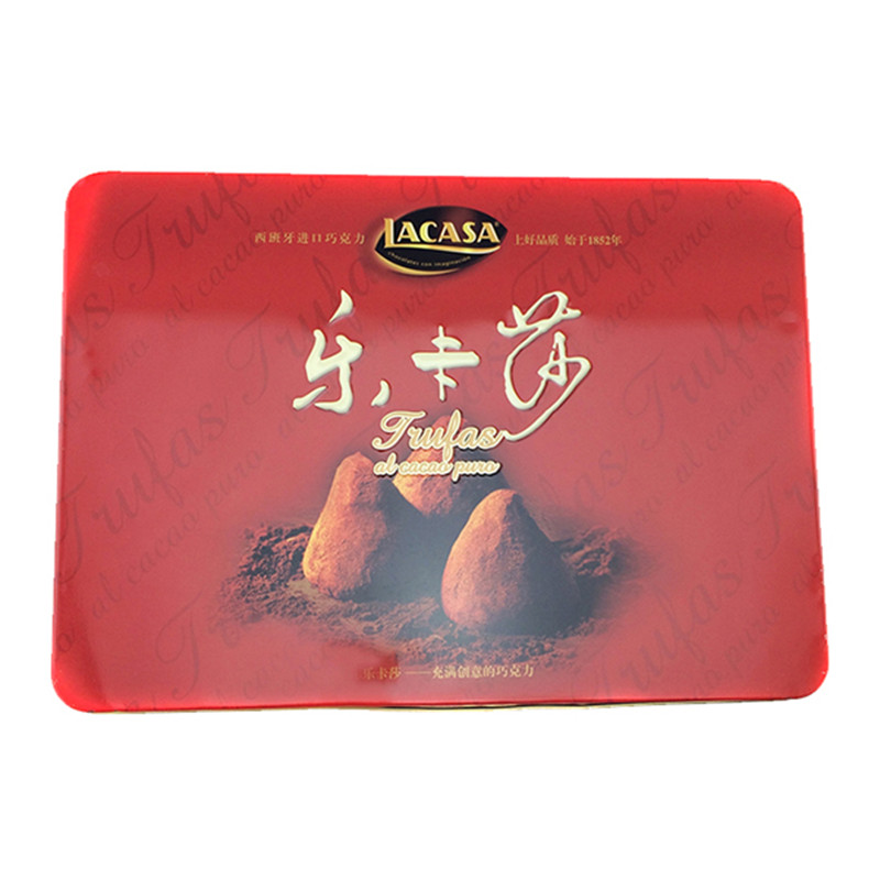 Aangepaste stijlvolle lege rechthoekige chocolade blikken doos