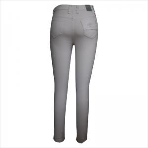 hoge taille witte gescheurde knie en zoom skinny jeans WS1001