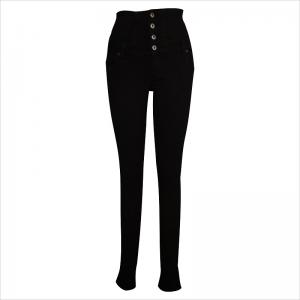 mode vier knopen hoge taille skinny jean WS1003