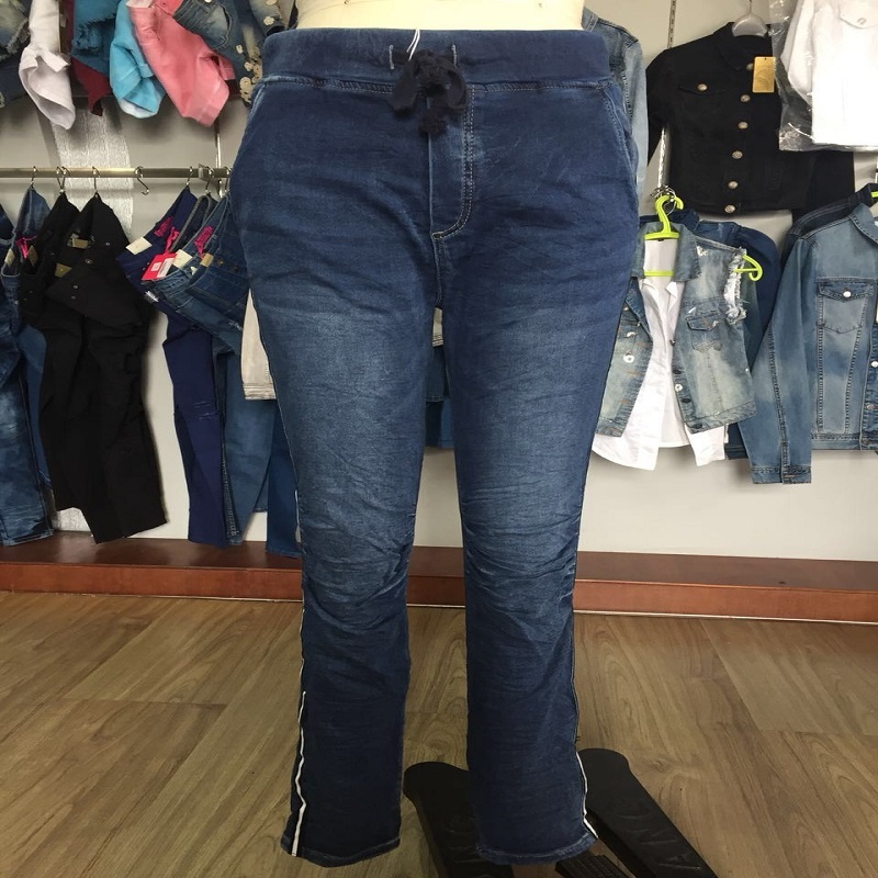 vrouwen elastische tailleband causale jean WSMC7005