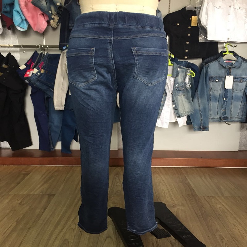 vrouwen elastische tailleband causale jean WSMC7005