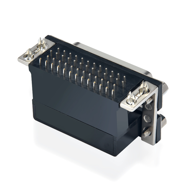 d sub 25-pins connector met dubbele poort haaks op de pcb mount vrouw op vrouw