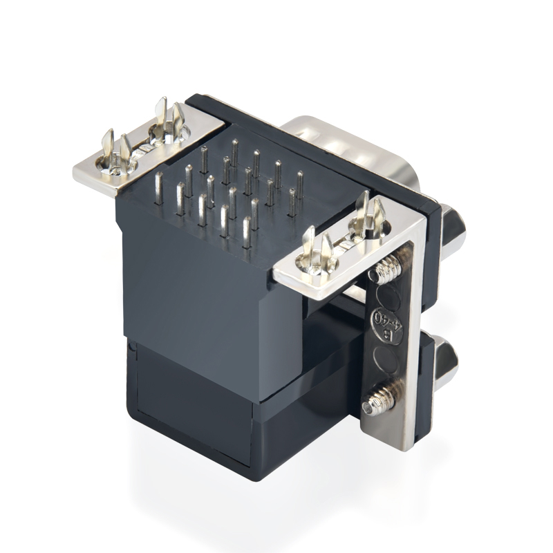 d sub-db 9-pins mannelijk-naar-twee-pins connector met dubbele poort