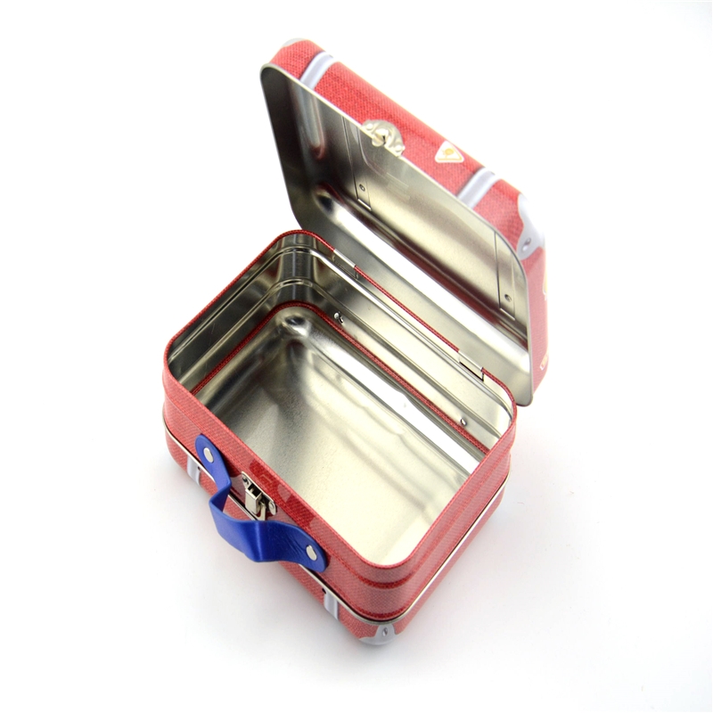 2108 nieuw design rechthoekige lunchblikdoos met handvat en slot
