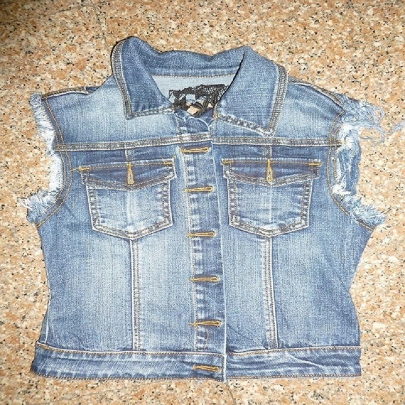 denim mouwloze jassen WS10128