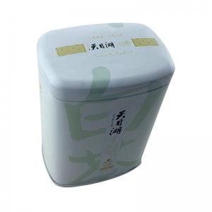 Aangepaste rechthoekige witte theeblikken doos