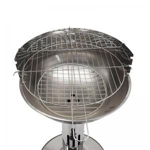 zeer verstelbare roestvrijstalen bbq-grill met gaasnet