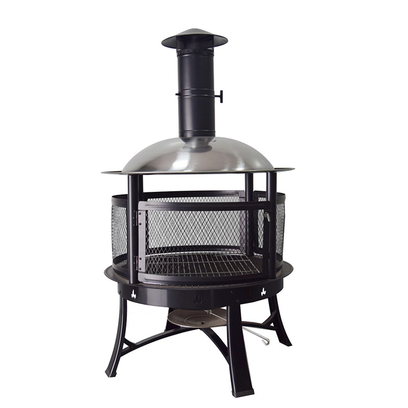 Antieke BBQ vuurkorf gietijzeren outdoor vuurschaal