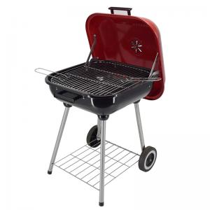 Draagbare bbq houtskoolgrillwagen Churrasqueira BBQ-grill