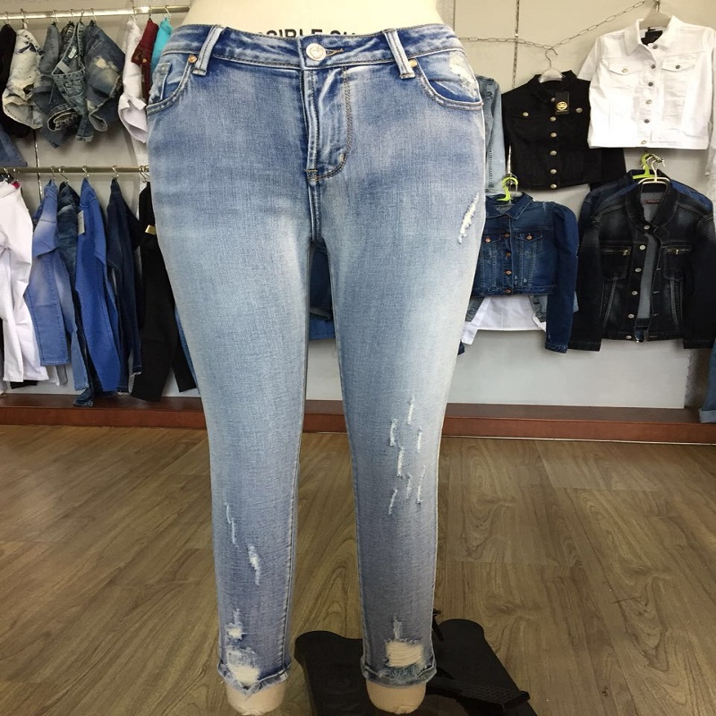 bleach wash rip-skinny jeans WS109057