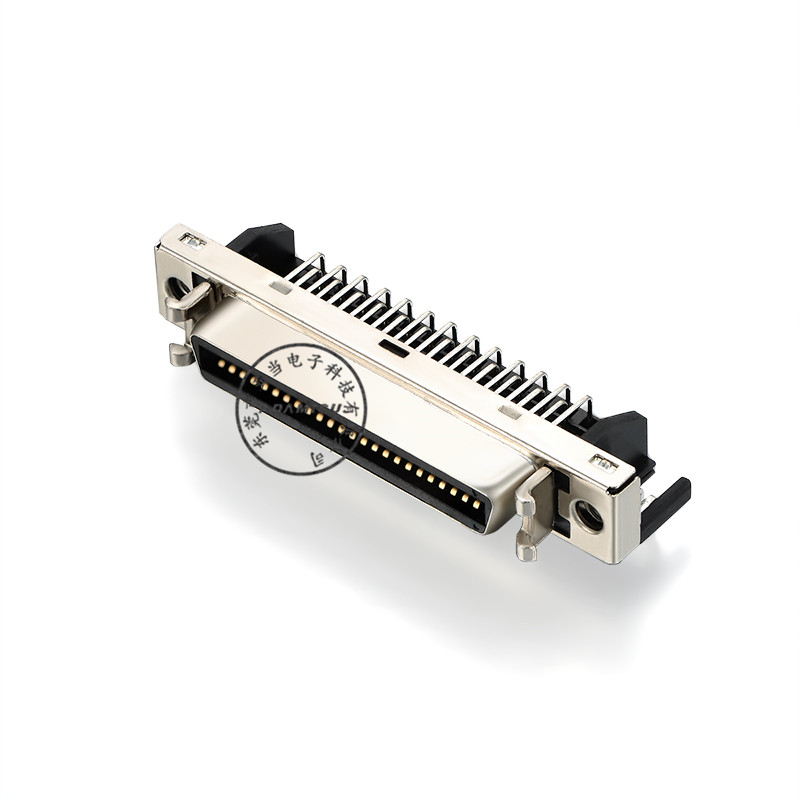 CN-connector SCSI vrouwelijk 50-pins haaks ijzer