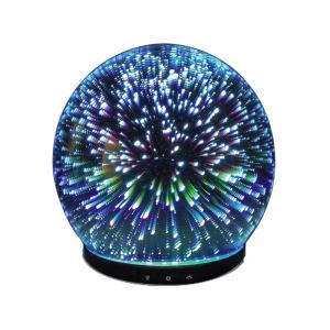 Beste product in VS ultrasoon elektrisch vuurwerk glas luchtbevochtiger aroma etherische olie diffuser met kleurrijk licht
