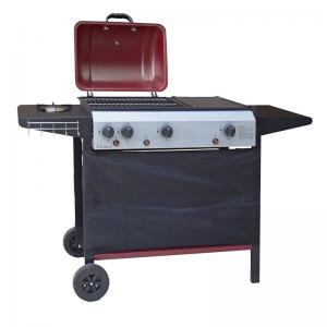 CE-goedkeuring 3 + 1 branders bbq-gasgrill voor buitengebruik commerciële gasgrill met zijbrander