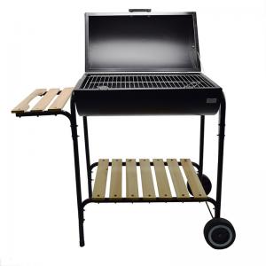 Hot selling outdoor trolley houtskool bbq grill vat grill met bijzettafel