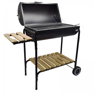 Hot selling outdoor trolley houtskool bbq grill vat grill met bijzettafel