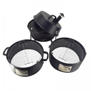 groothandel product vat houtskool roker grill met schoorsteen