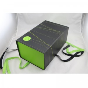 magneet opvouwbare papieren geschenkverpakking met lint