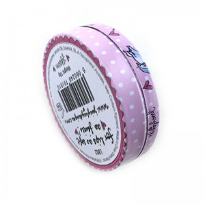 Cosmetische verpakking, ronde schoenpoets blikken doos