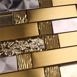 Backsplash Mozaïeken te koop Gold Metal Art Mosaic