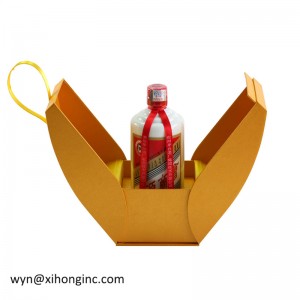 Gemakkelijkere verzending luxe papieren vouwdoos voor wijn