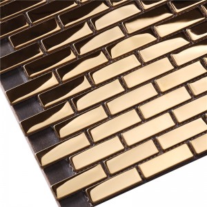 Golden Select Metal Mosaic Wall Tiles for Kitchen