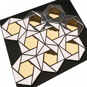 Prachtige metalen wanddecoraties Mozaïekpatroon