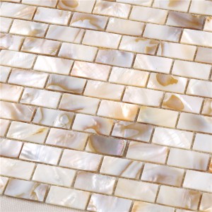 Decor Natuurlijke gele parelmoer mozaïektegel voor Backsplash