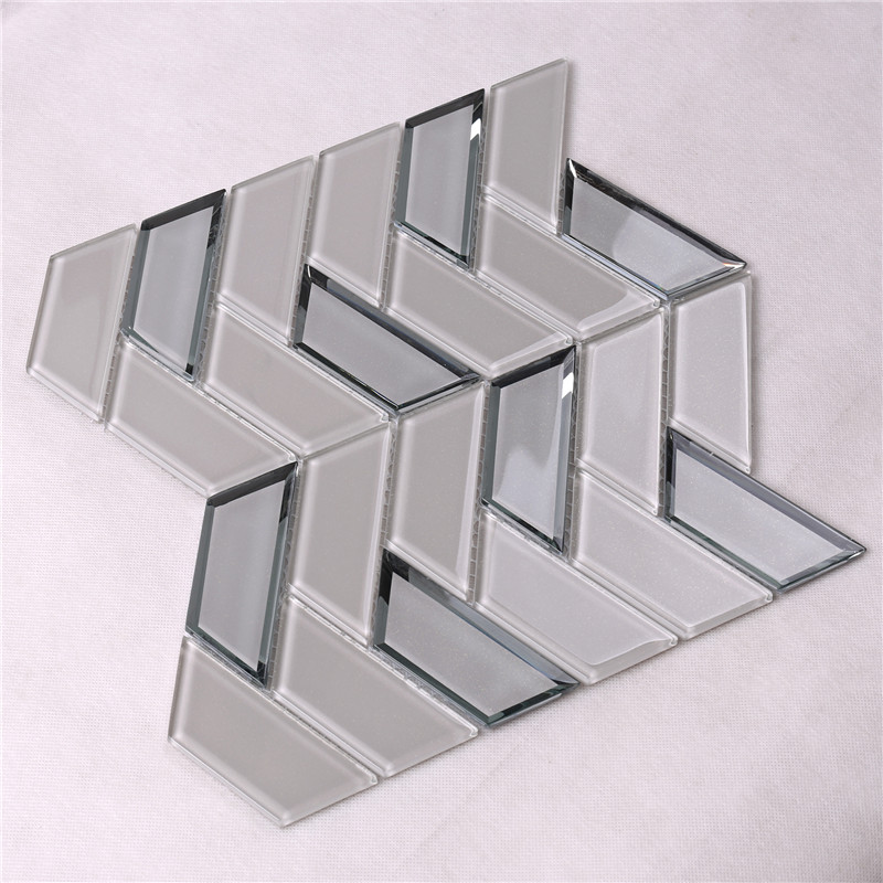 Gehard visgraat licht Beige glazen keuken backsplash tegels