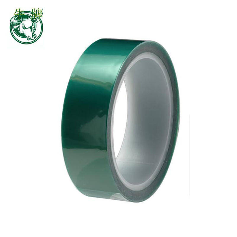 groene kleur achterkant PET hittebestendige siliconen tape plakband