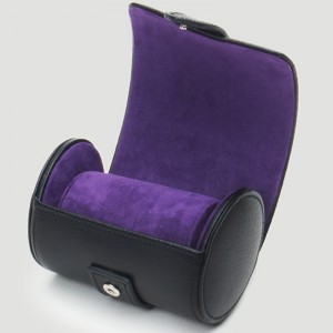 Reistas met enkele horlogekast - zwart kiezel