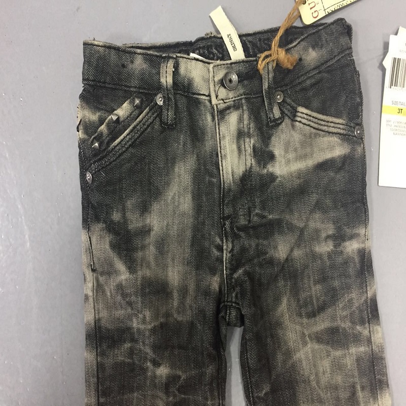 grijze acid wash jeans voor jongens WSG001