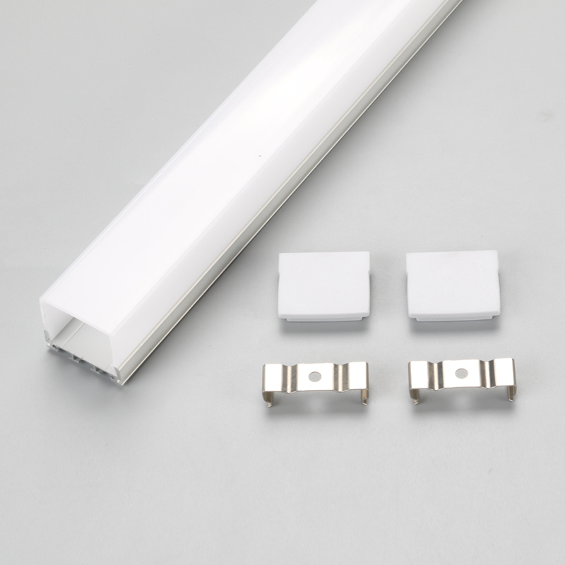 LED-profiel aluminium kanaalsysteem met deksel en eindkappen voor LED-stripinstallaties