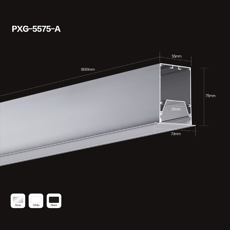 6063 aluminium LED strip aluminium profiel met eindkap bevestigingsklem