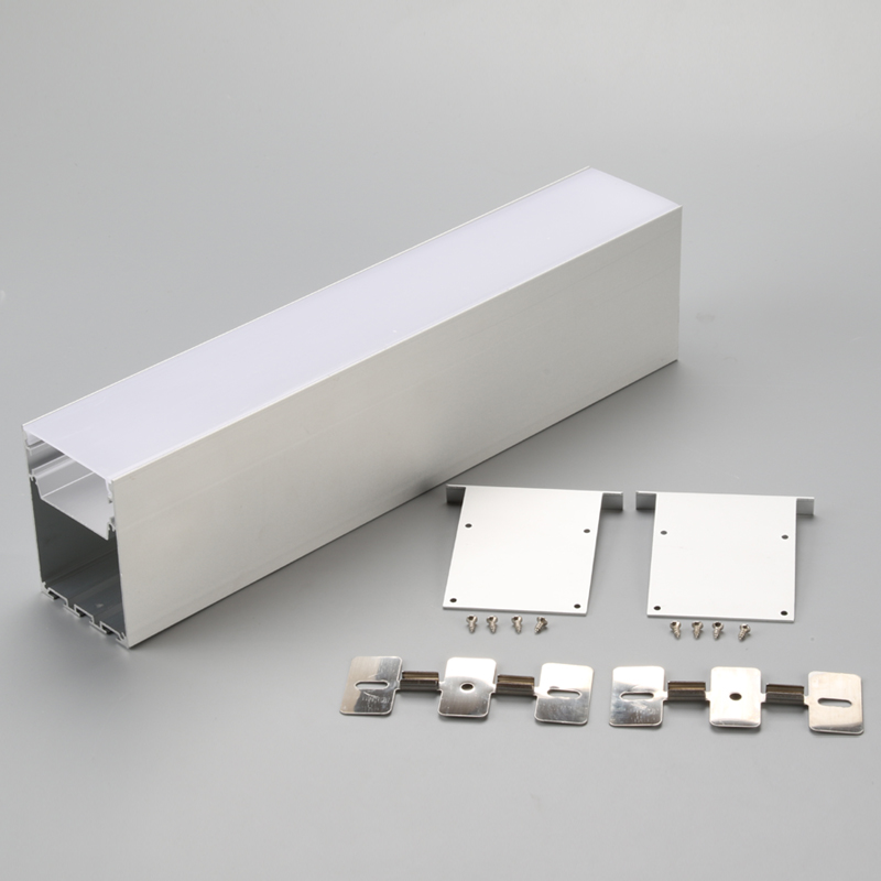 Aluminium led-verlichtingsprofiel extrusie holle profielen voor toepassing met ledstrips