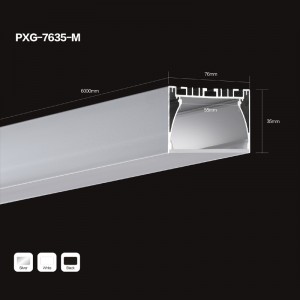 China fabriek U-vorm U7635 geëxtrudeerd LED aluminium profiel