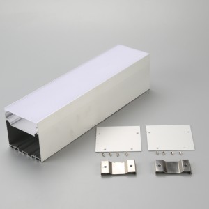 Groothandel U7676 U-vorm extrusie aluminium profiel voor 5050 3828 2835 3014 5630 LED-strip