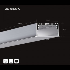 LED aluminium extrusie met diffusorkap aluminium kanaal voor LED-strip