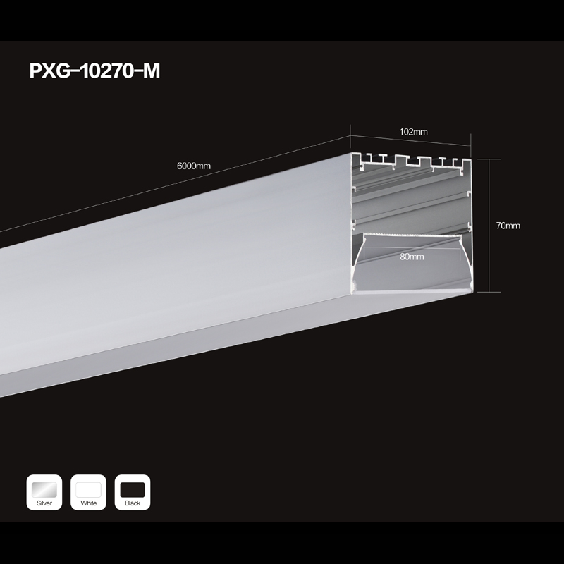 LED-strip aluminium kanaalprofiel met heldere matte melkachtige diffusorafdekking