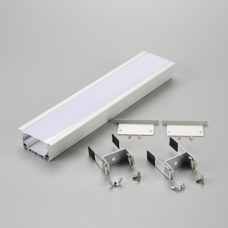 Heet verkoop geëxtrudeerd U-kanaal zwart zilver geanodiseerd LED-strip aluminium frame