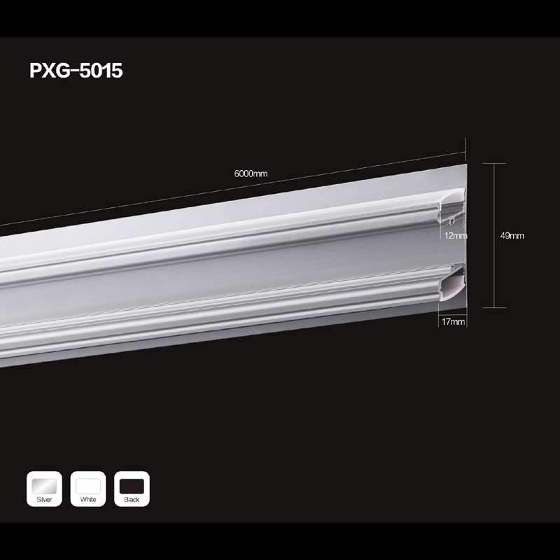 Tweezijdig verlichte vierkante PC gepolijste diffusorafdekking tot LED lineair licht aluminium profiel