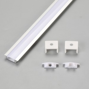 Aluminium extrusie LED-profiel voor verzonken lineaire lichtbehuizing met melkachtige / matte diffuser