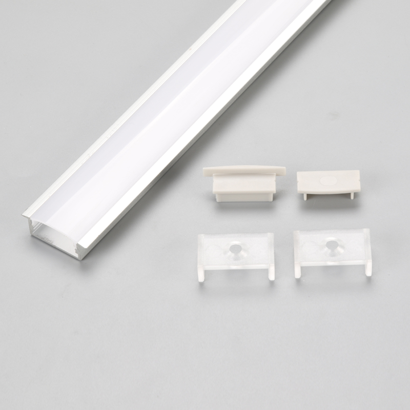 Fabrieksprijs keukenkast aluminium LED-profiel voor LED-strip licht, verzonken LED-lichtbalk extrusie alu profiel kanaal